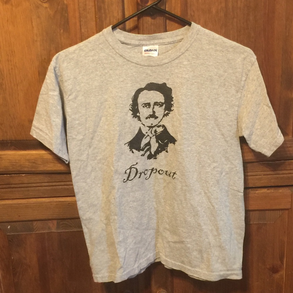 Edgar Allen Poe “Dropout” Tee (Youth L—Unisex)